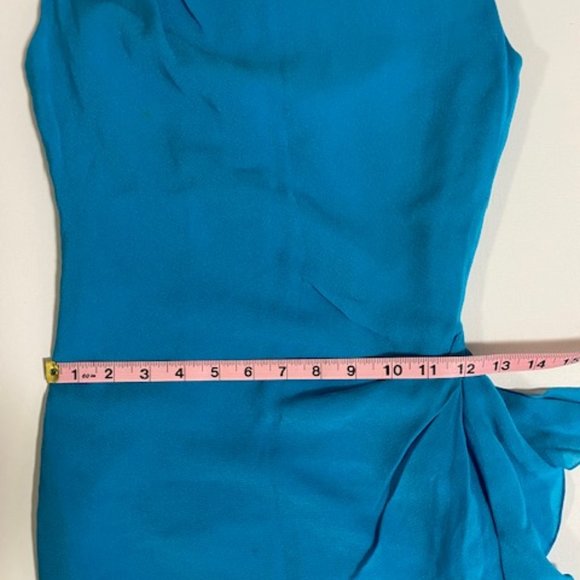 Roksanda Ilincic Kendal Silk-Gauze Dress Turquoise UK6 US2 - Picture 11 of 16